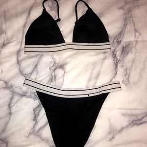 Black High Leg Bikini